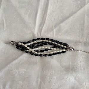 Jay King Black and White Multi-Strand Beaded Bracelet